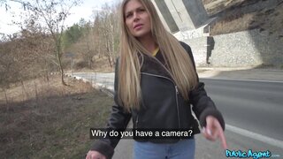 Martin Gun hitchhiking MILF with great tits gets a big surprise