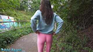 Fitness MILF public blowjob outdoor sex Kristina Grace hard fast POV fuck